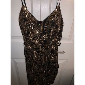 Black and gold new dress